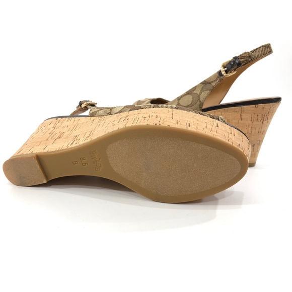 Coach Women's Size Platform Wedge Heels Sandals - Picture 7 of 7